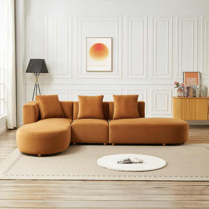 The Orby Velvet Sectional Sofa Left Facing Era and Style Inspired Home Décor 2