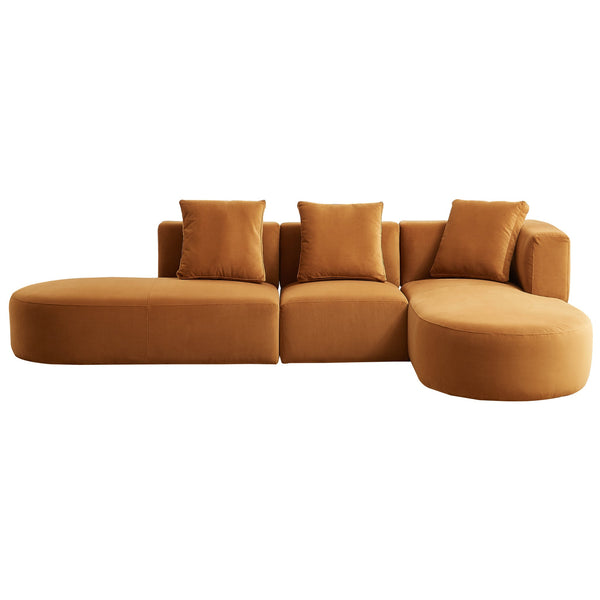 The Orby Velvet Sectional Sofa Right Facing Era and Style Inspired Home Décor 1