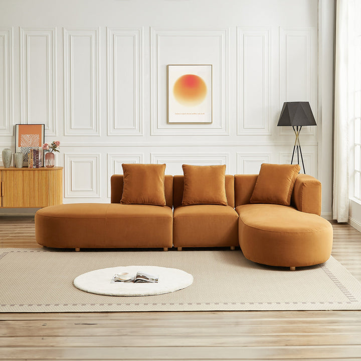 The Orby Velvet Sectional Sofa Right Facing Era and Style Inspired Home Décor 2