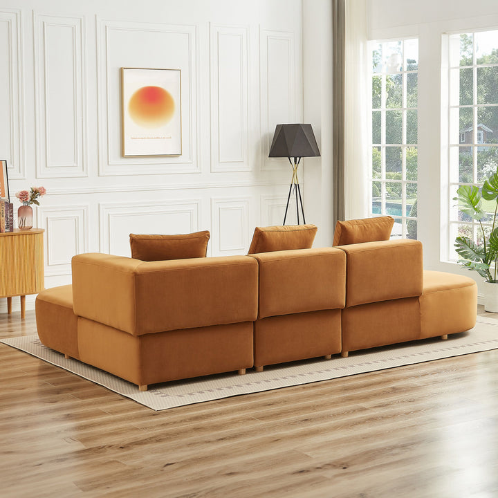 The Orby Velvet Sectional Sofa Right Facing Era and Style Inspired Home Décor 5