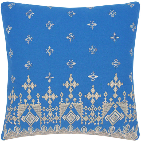 Embroidered Modern Velia Cotton Pillow