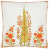 Floral Embroidered Partheni Rose Cotton Pillow