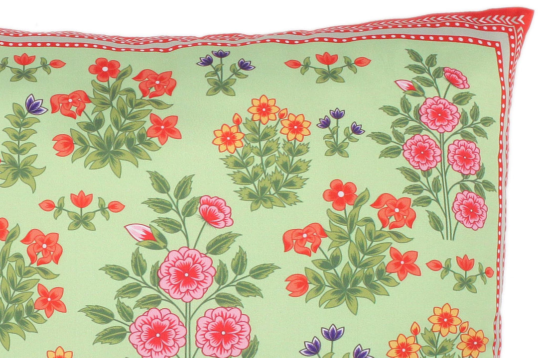 Shabby Chic Floral Val Silk Pillow