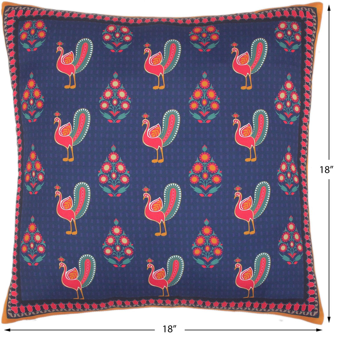 Peacock Gwenda Rustic Silk Pillow