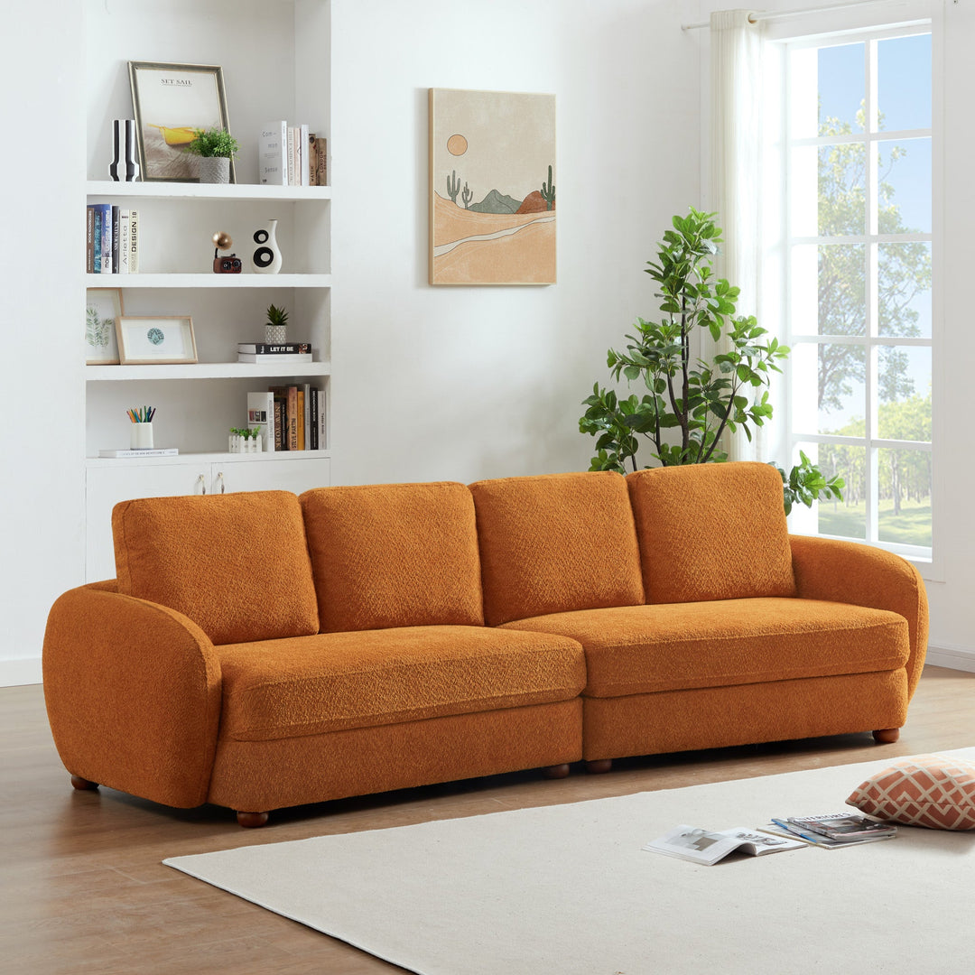 The Paton 114.5'' Boucle Fabric Sofa Era and Style Inspired Home Décor 3