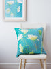 Throw Pillow: Queen Anne's Lace on Teal by India & Purry