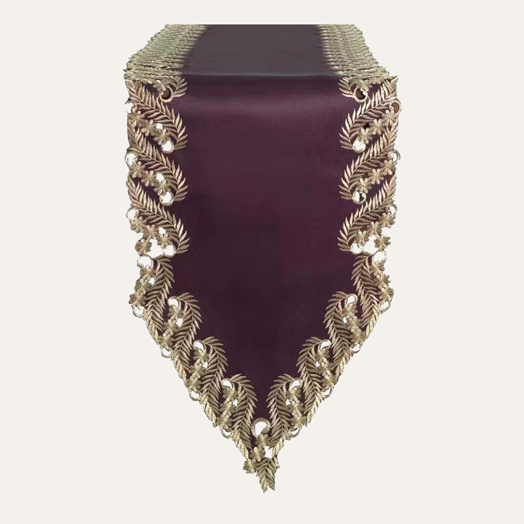 Plum Gold Table Runner or Mantel Scarf - Anyce Collection by Decozen