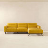 The Ella L-Shaped Dark Yellow Linen Left Sectional Couch Era and Style Inspired Home Décor 5