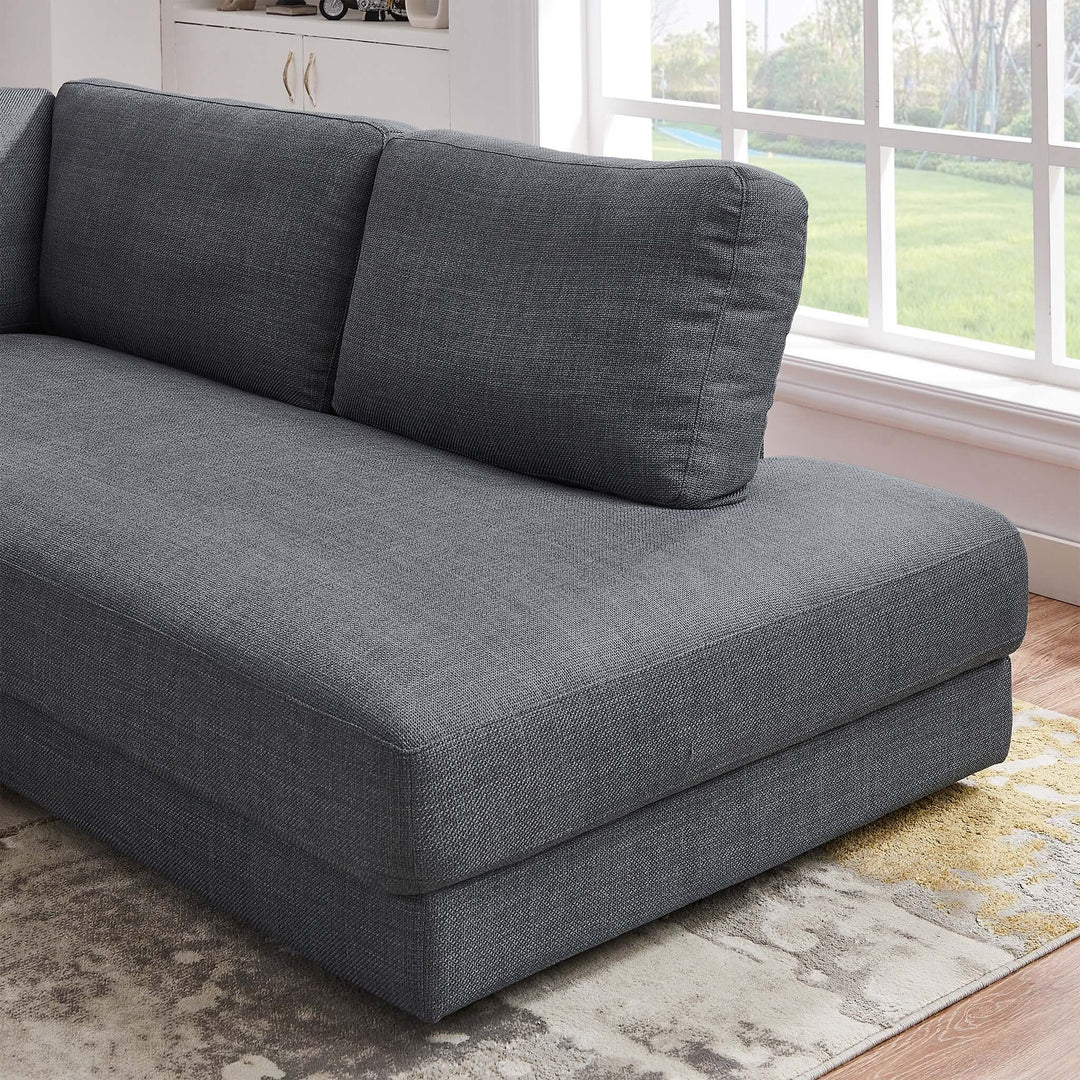 The Glander Cozy Sectional Sofa Left Facing in Dark Gray