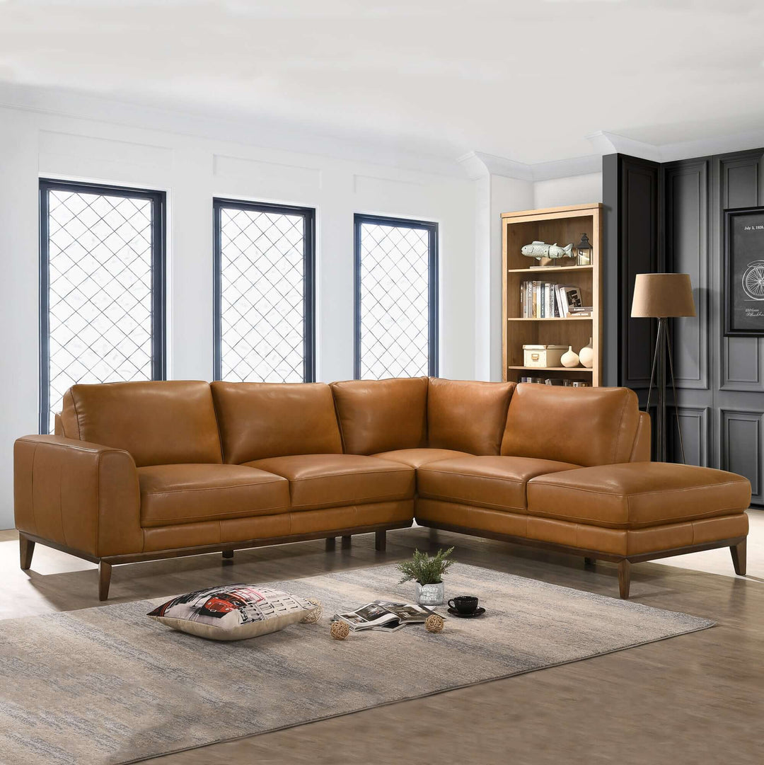 The London Leather Sectional Sofa Right Facing Era and Style Inspired Home Décor 1