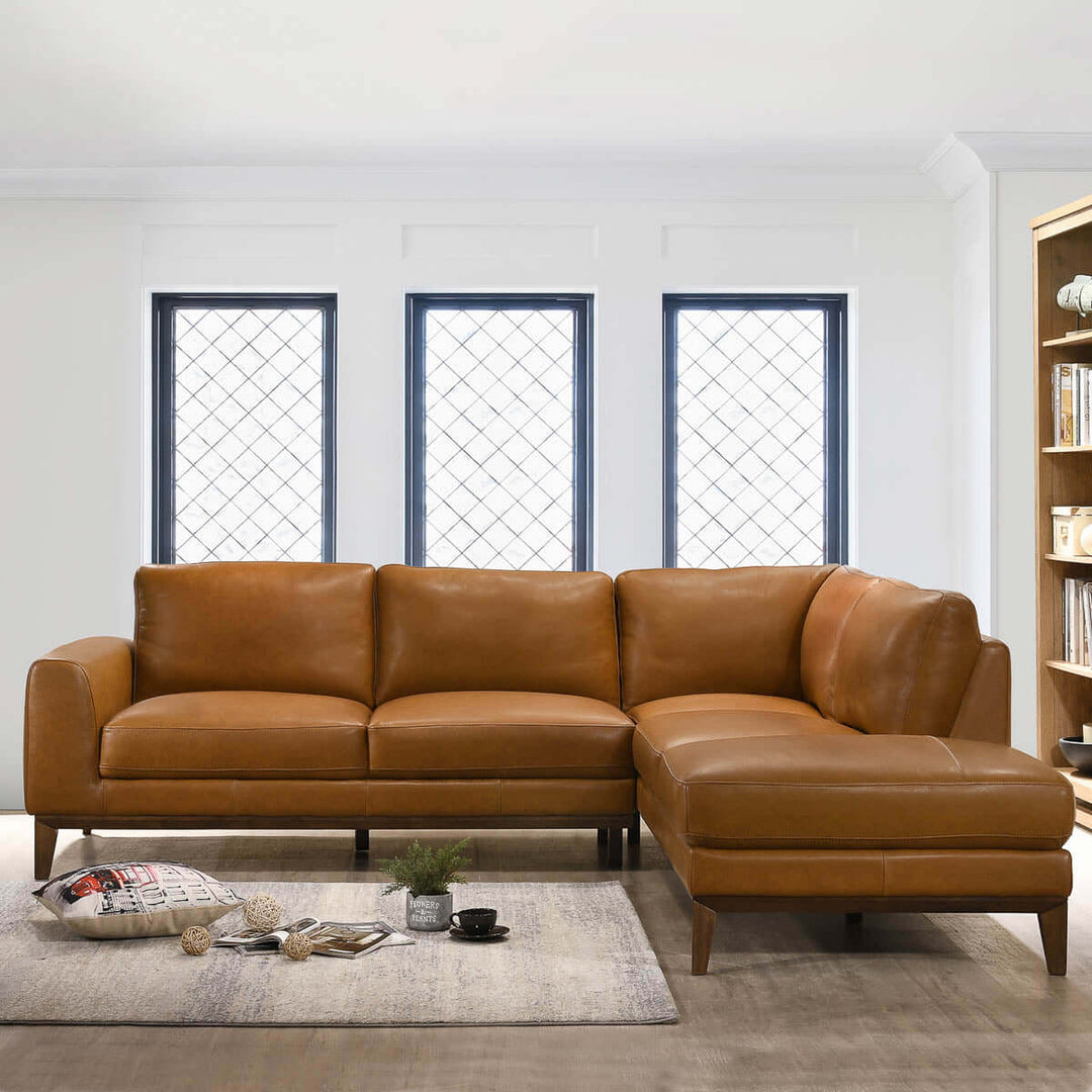 The London Leather Sectional Sofa Right Facing Era and Style Inspired Home Décor 3