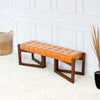 The Riley Tan Leather Bench Era and Style Inspired Home Décor 4