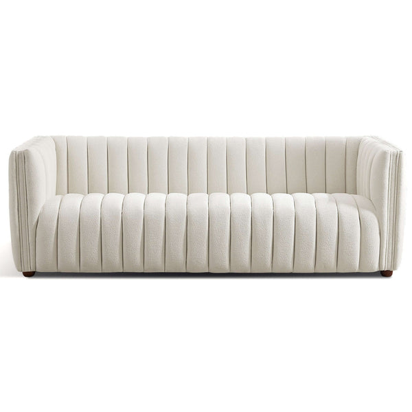 The April Mid Century Modern Luxury Tight Back Beige Boucle Couch Era and Style Inspired Home Décor 6