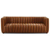 The April Mid Century Modern Luxury Tight Back Tan Leather Couch Era and Style Inspired Home Décor 6