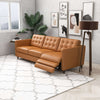 The Christopher Tan Leather Electric Inclining Sofa Left Facing Era and Style Inspired Home Décor 7