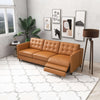 The Christopher Tan Leather Electric Inclining Sofa Right Facing Era and Style Inspired Home Décor 5