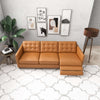 The Christopher Tan Leather Electric Inclining Sofa Right Facing Era and Style Inspired Home Décor 4