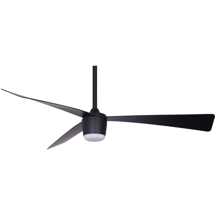 Matte Black Star 7 Ceiling Fan 52" With Led light and Remote by Star Fans