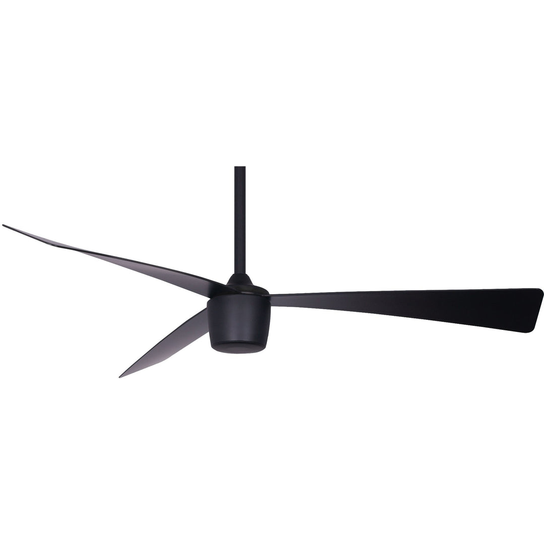 Matte Black Star 7 Ceiling Fan 52" With Led light and Remote by Star Fans