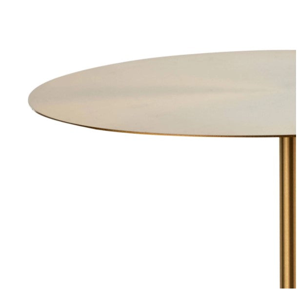 Contemporary Gold and Marble Side Table