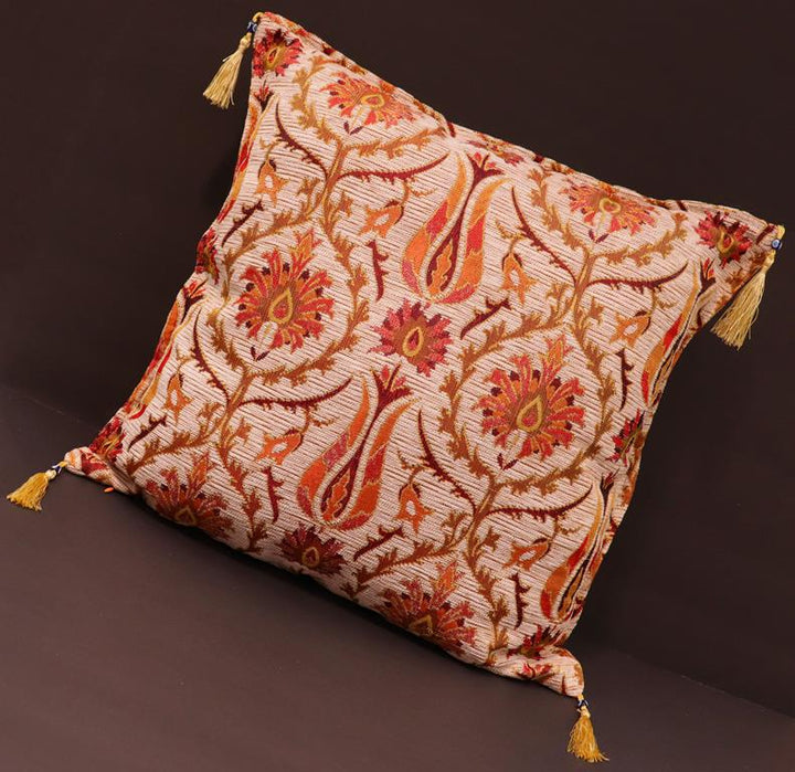 Suzani Tulip Chenille Turkish Decorative Pillow