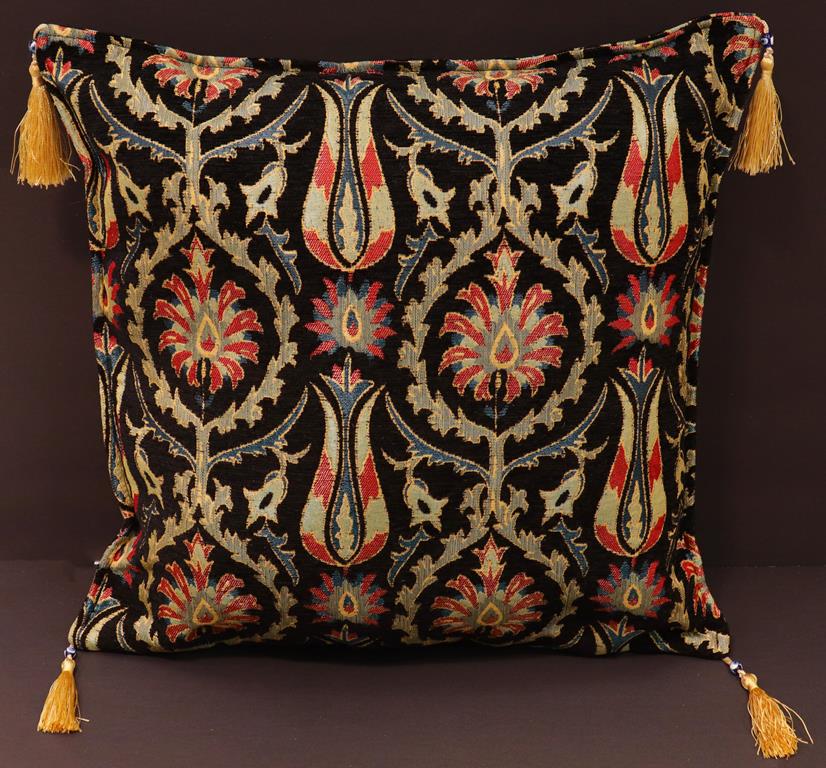 Suzani Tulip Chenille Turkish Decorative Pillow