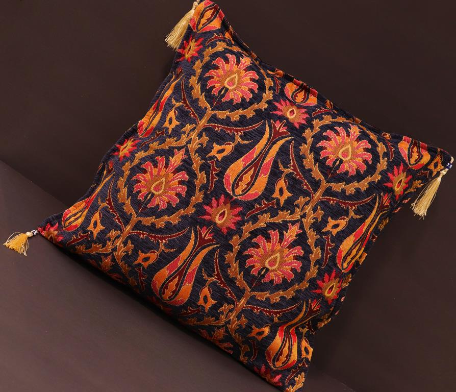 Suzani Tulip Chenille Turkish Decorative Pillow