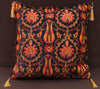 Suzani Tulip Chenille Turkish Decorative Pillow