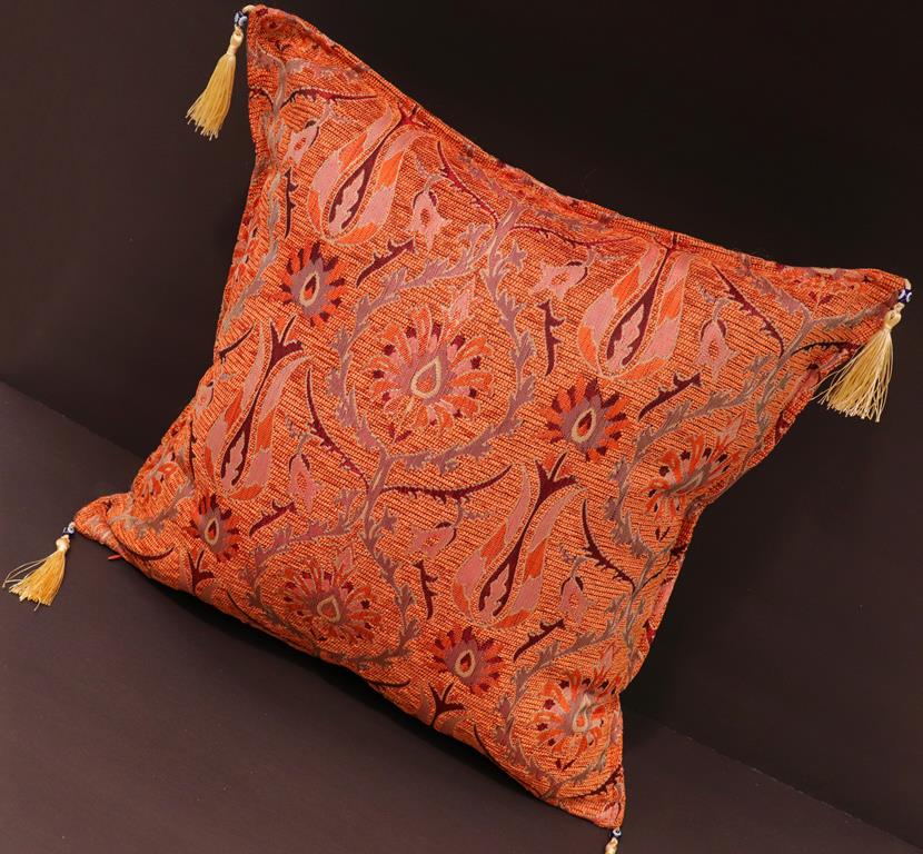 Suzani Tulip Chenille Turkish Decorative Pillow