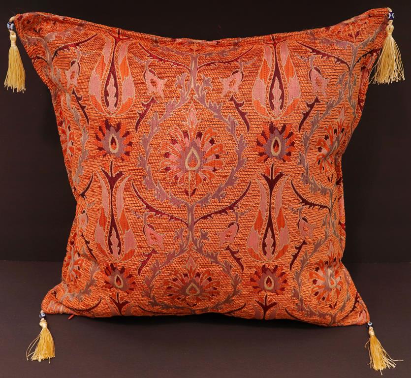 Suzani Tulip Chenille Turkish Decorative Pillow