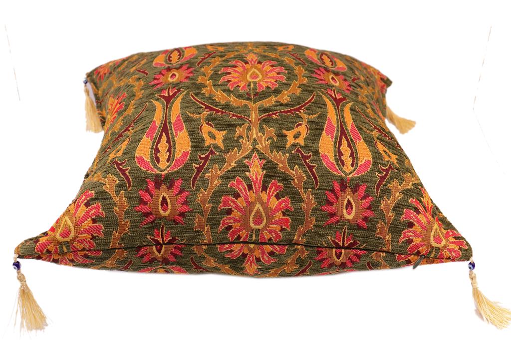 Suzani Tulip Chenille Turkish Decorative Pillow