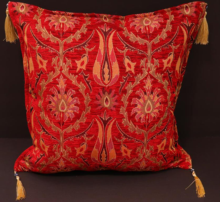 Suzani Tulip Chenille Turkish Decorative Pillow