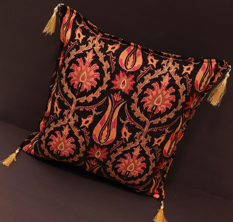 Suzani Tulip Chenille Turkish Decorative Pillow