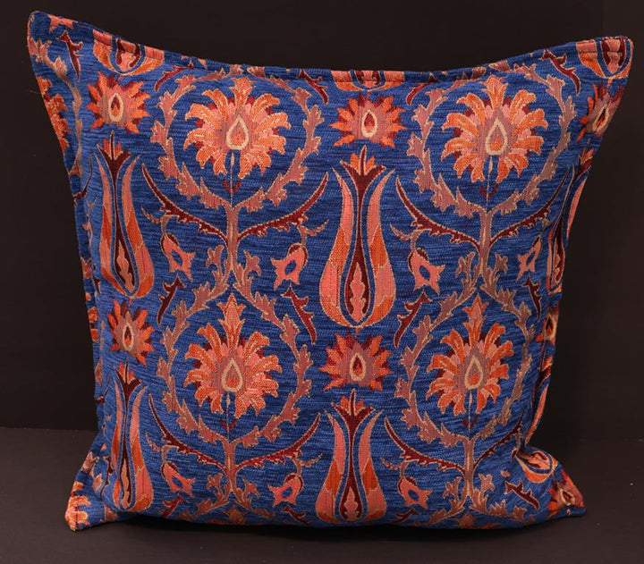 Suzani Tulip Chenille Turkish Decorative Pillow