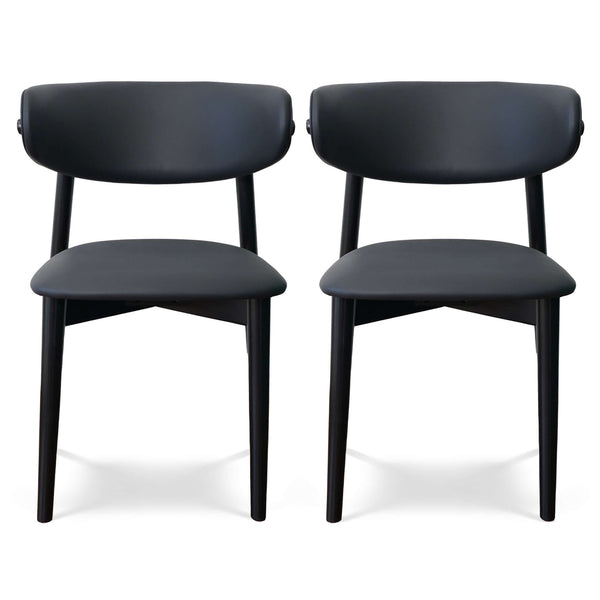 The Korbin Black Vegan Leather Dining Chair (Set Of 2) Era and Style Inspired Home Décor 8