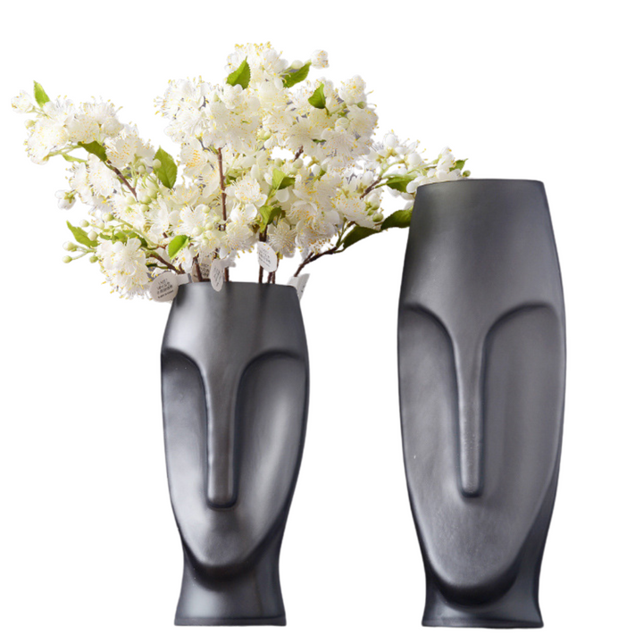 European Creative Modern Face Glass Vase