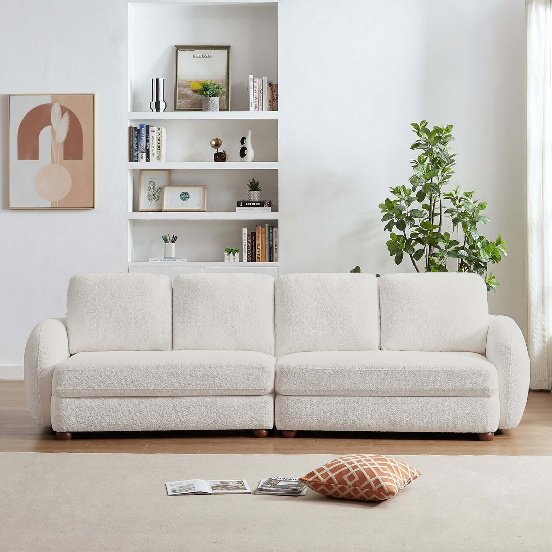 The Paton 114.5'' Boucle Fabric Sofa Era and Style Inspired Home Décor 1