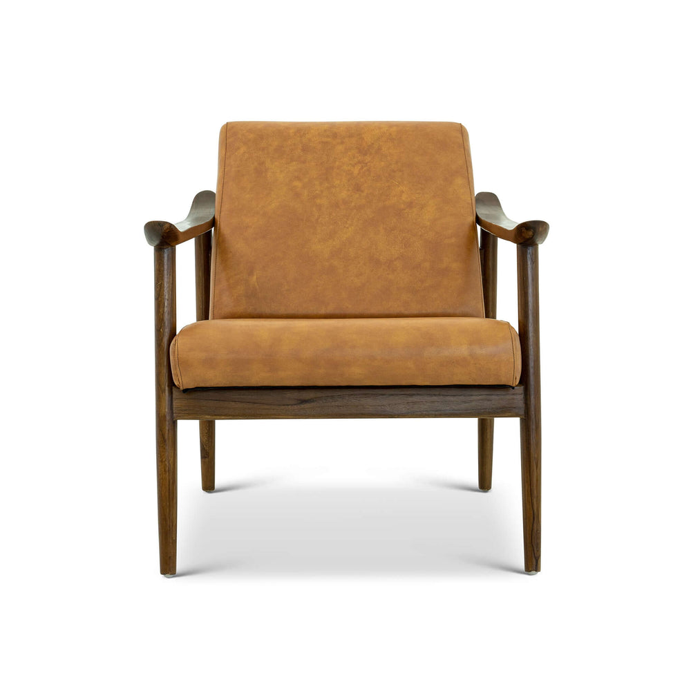 The Brandon Antique Tan Leather Lounge Chair Era and Style Inspired Home Décor 2