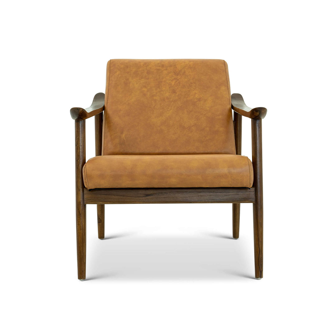 The Brandon Antique Tan Leather Lounge Chair Era and Style Inspired Home Décor 2