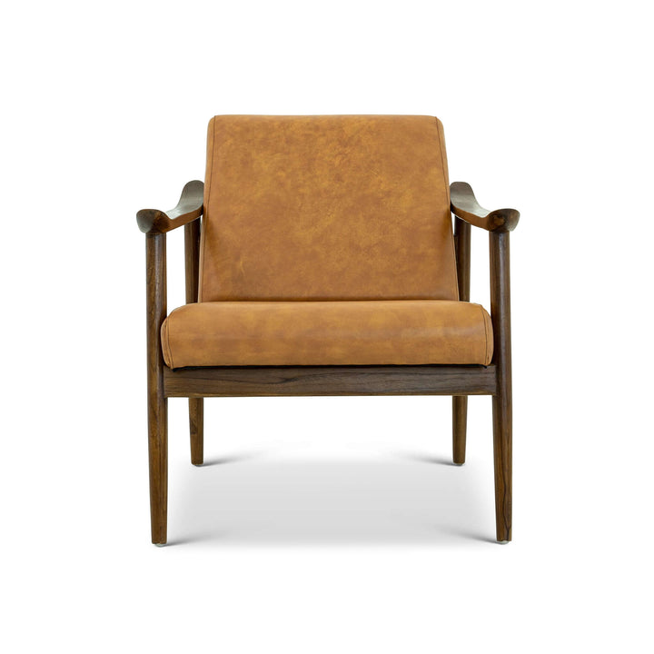 The Brandon Antique Tan Leather Lounge Chair Era and Style Inspired Home Décor 2