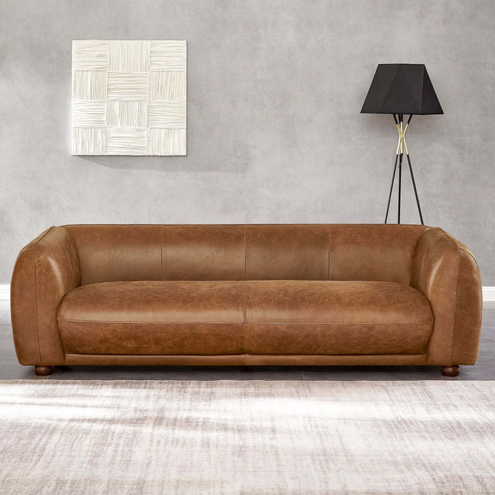 The Marlon Luxury Italian Leather Sofa Era and Style Inspired Home Décor 1