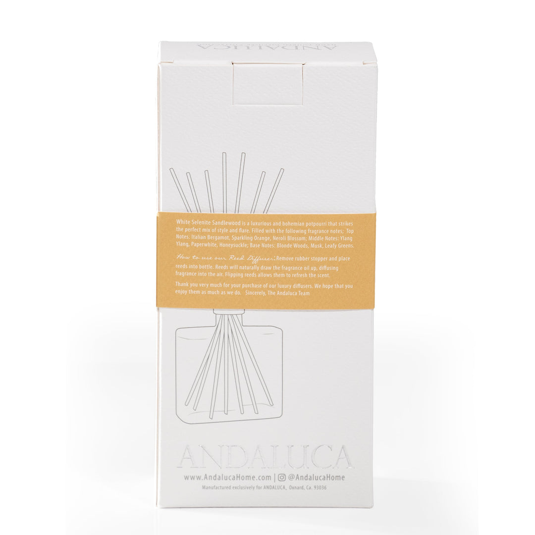 White Selenite & Sandalwood Reed Diffuser