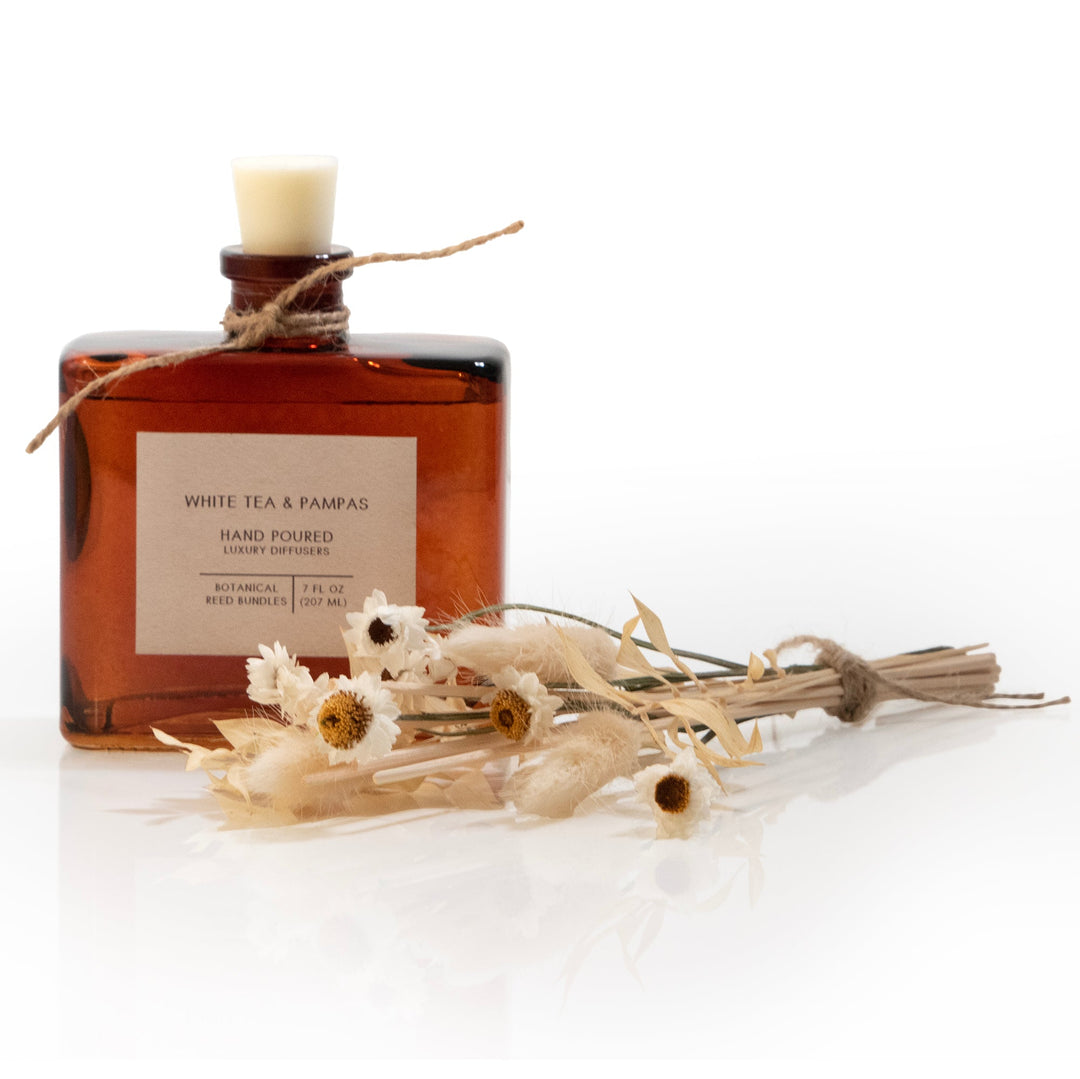 White Tea & Pampas Bouquet Reed Bundle Fragrance Diffuser