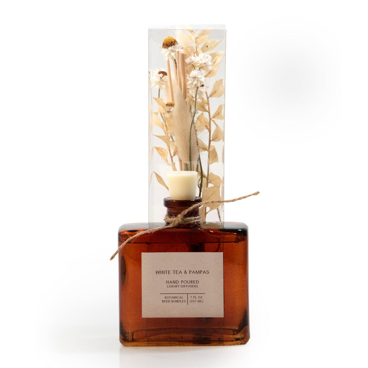 White Tea & Pampas Bouquet Reed Bundle Fragrance Diffuser