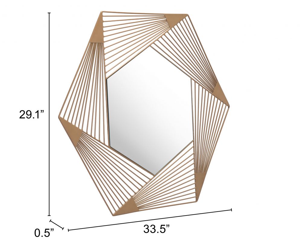 The Aspect Hexagonal Mirror Copper  Era and Style Inspired Home Decor 1