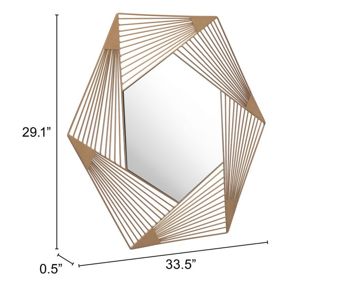 The Aspect Hexagonal Mirror Copper  Era and Style Inspired Home Decor 1