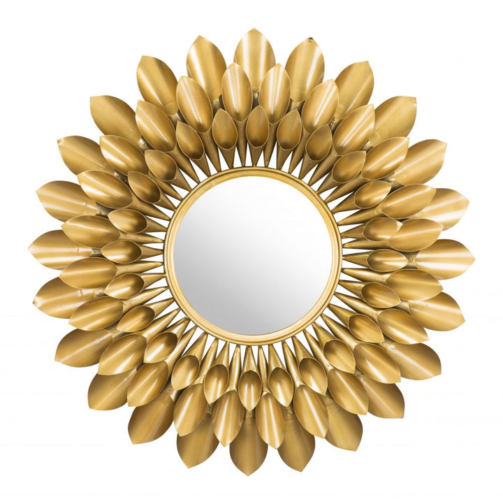 The Sunflower Round Mirror Gold  Era and Style Inspired Home Decor 1