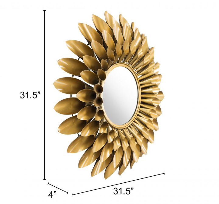 The Sunflower Round Mirror Gold  Era and Style Inspired Home Decor 1