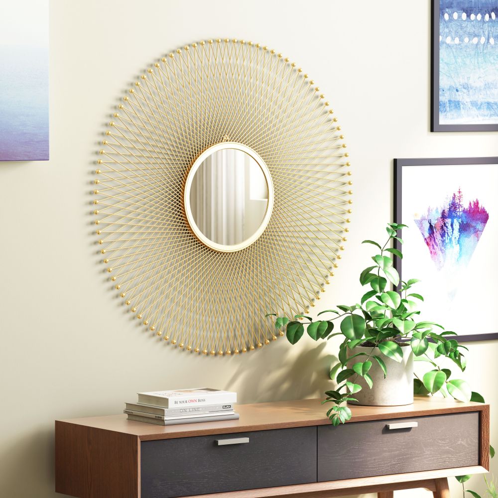 The Glow Round Mirror Gold  Era and Style Inspired Home Decor 1