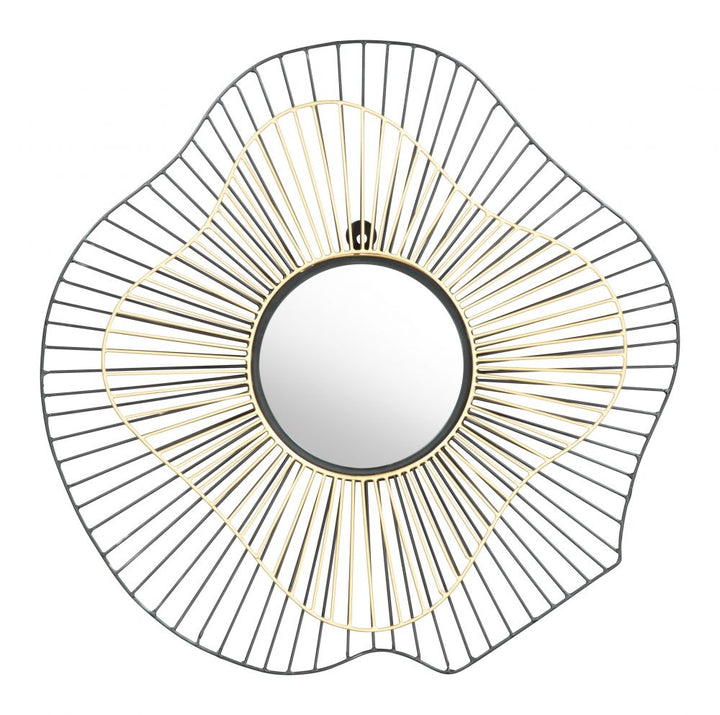 The Comet Round Mirror Black & Gold  Era and Style Inspired Home Decor 1